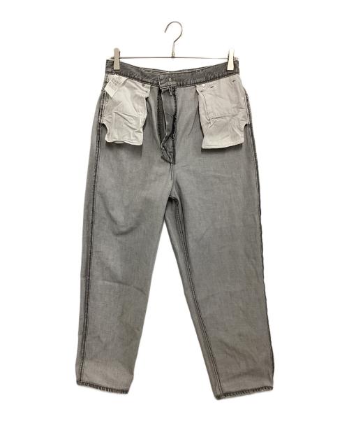 upper hights（アッパーハイツ）upper hights (アッパーハイツ) ワイドデニムパンツ グレー サイズ:Lの古着・服飾アイテム