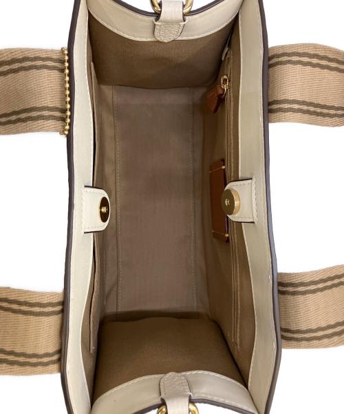 COACH（コーチ）COACH (コーチ) 2wayトートバッグ ホワイトの古着・服飾アイテム