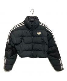 adidas（アディダス）の古着「クロップド中綿ジャケット」｜ブラック