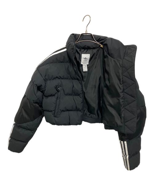 adidas（アディダス）adidas (アディダス) クロップド中綿ジャケット ブラック サイズ:Mの古着・服飾アイテム