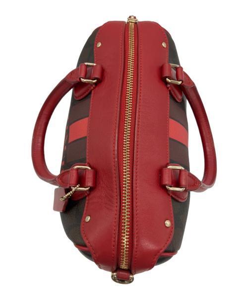 COACH（コーチ）COACH (コーチ) 2WAYバッグ ブラウン×レッドの古着・服飾アイテム