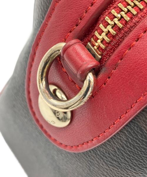 COACH（コーチ）COACH (コーチ) 2WAYバッグ ブラウン×レッドの古着・服飾アイテム