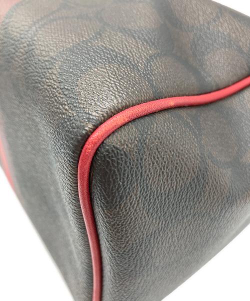 COACH（コーチ）COACH (コーチ) 2WAYバッグ ブラウン×レッドの古着・服飾アイテム