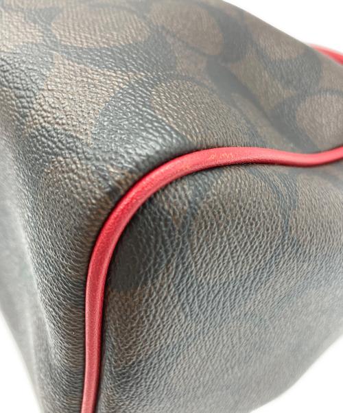 COACH（コーチ）COACH (コーチ) 2WAYバッグ ブラウン×レッドの古着・服飾アイテム