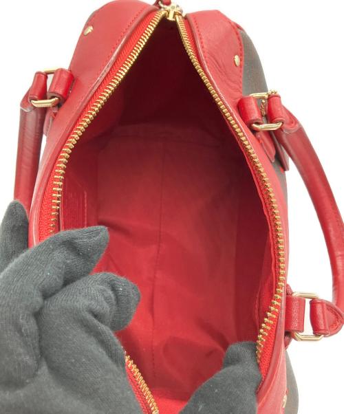 COACH（コーチ）COACH (コーチ) 2WAYバッグ ブラウン×レッドの古着・服飾アイテム
