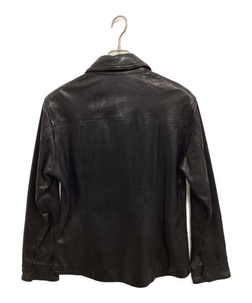 BURBERRY BLACK LABEL（バーバリーブラックレーベル）BURBERRY BLACK LABEL (バーバリーブラックレーベル) ラムレザージャケット ブラック サイズ:LLの古着・服飾アイテム