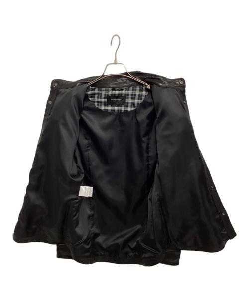 BURBERRY BLACK LABEL（バーバリーブラックレーベル）BURBERRY BLACK LABEL (バーバリーブラックレーベル) ラムレザージャケット ブラック サイズ:LLの古着・服飾アイテム