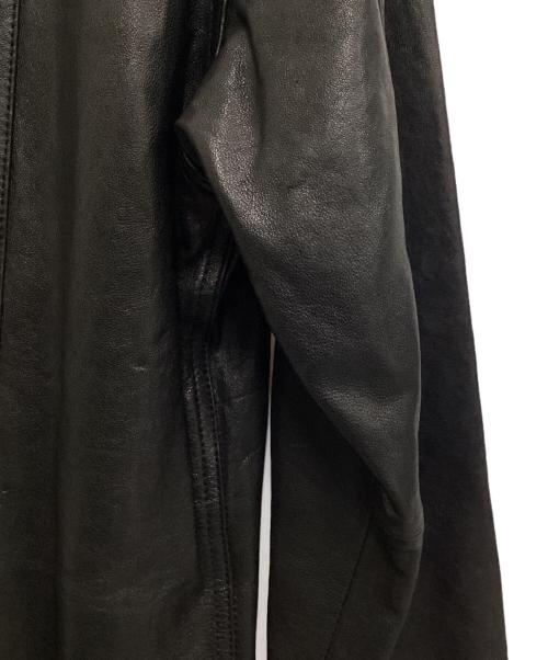 BURBERRY BLACK LABEL（バーバリーブラックレーベル）BURBERRY BLACK LABEL (バーバリーブラックレーベル) ラムレザージャケット ブラック サイズ:LLの古着・服飾アイテム