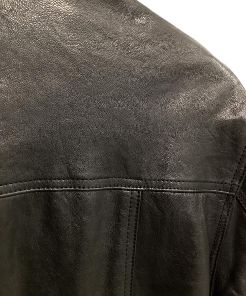 BURBERRY BLACK LABEL（バーバリーブラックレーベル）BURBERRY BLACK LABEL (バーバリーブラックレーベル) ラムレザージャケット ブラック サイズ:LLの古着・服飾アイテム