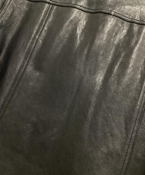 BURBERRY BLACK LABEL（バーバリーブラックレーベル）BURBERRY BLACK LABEL (バーバリーブラックレーベル) ラムレザージャケット ブラック サイズ:LLの古着・服飾アイテム