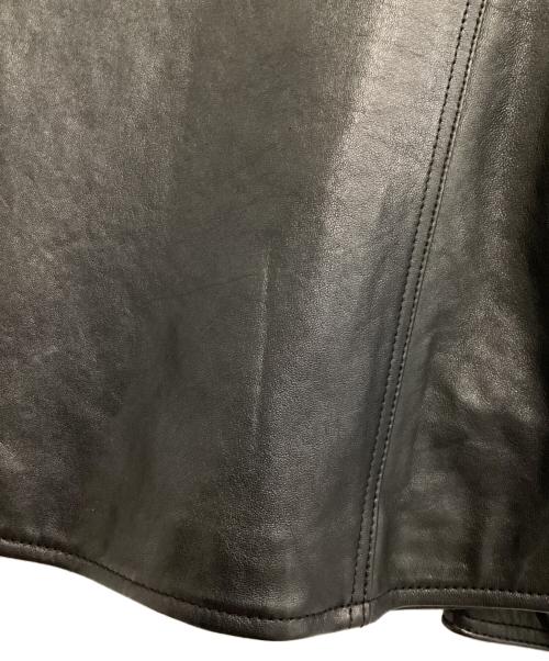 BURBERRY BLACK LABEL（バーバリーブラックレーベル）BURBERRY BLACK LABEL (バーバリーブラックレーベル) ラムレザージャケット ブラック サイズ:LLの古着・服飾アイテム