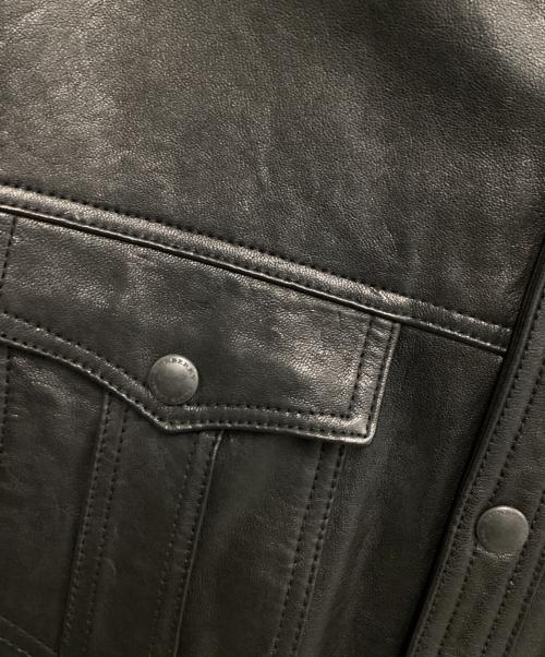 BURBERRY BLACK LABEL（バーバリーブラックレーベル）BURBERRY BLACK LABEL (バーバリーブラックレーベル) ラムレザージャケット ブラック サイズ:LLの古着・服飾アイテム