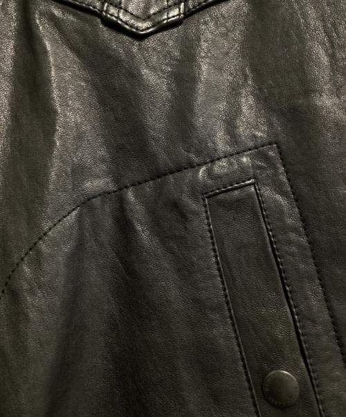 BURBERRY BLACK LABEL（バーバリーブラックレーベル）BURBERRY BLACK LABEL (バーバリーブラックレーベル) ラムレザージャケット ブラック サイズ:LLの古着・服飾アイテム