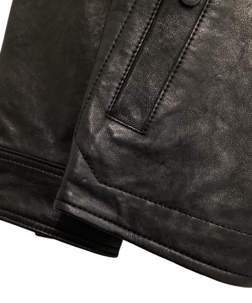 BURBERRY BLACK LABEL（バーバリーブラックレーベル）BURBERRY BLACK LABEL (バーバリーブラックレーベル) ラムレザージャケット ブラック サイズ:LLの古着・服飾アイテム