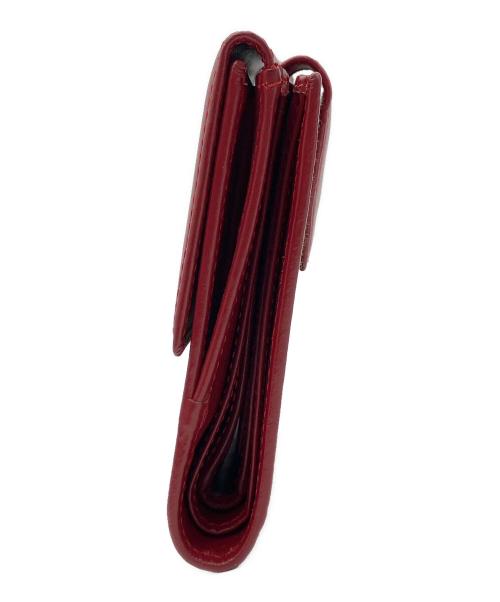 GUCCI（グッチ）GUCCI (グッチ) 2つ折り財布 レッド×ベージュの古着・服飾アイテム