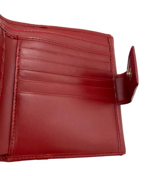 GUCCI（グッチ）GUCCI (グッチ) 2つ折り財布 レッド×ベージュの古着・服飾アイテム