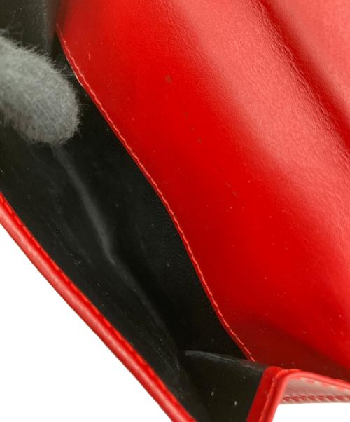 GUCCI（グッチ）GUCCI (グッチ) 2つ折り財布 レッド×ベージュの古着・服飾アイテム