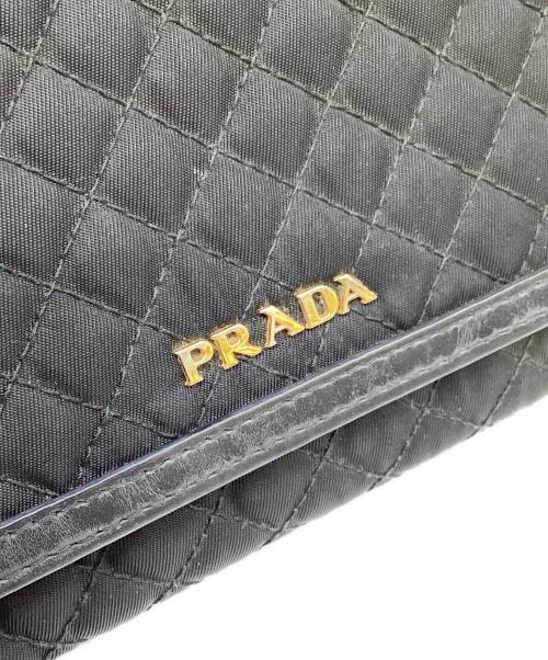 PRADA（プラダ）PRADA (プラダ) ショルダーウォレット ブラックの古着・服飾アイテム