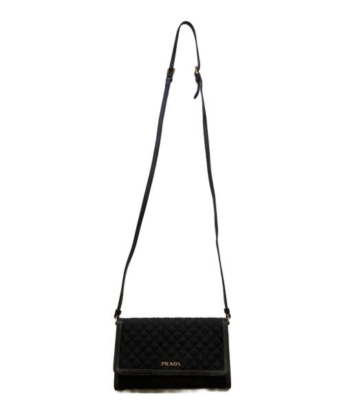 PRADA（プラダ）PRADA (プラダ) ショルダーウォレット ブラックの古着・服飾アイテム