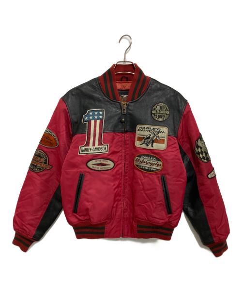 HARLEY-DAVIDSON（ハーレーダビッドソン）HARLEY-DAVIDSON (ハーレーダビッドソン) MA-1ジャケット レッド サイズ:Lの古着・服飾アイテム