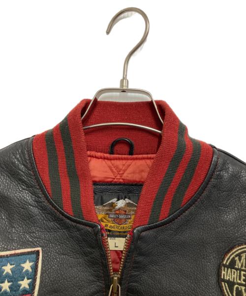 HARLEY-DAVIDSON（ハーレーダビッドソン）HARLEY-DAVIDSON (ハーレーダビッドソン) MA-1ジャケット レッド サイズ:Lの古着・服飾アイテム