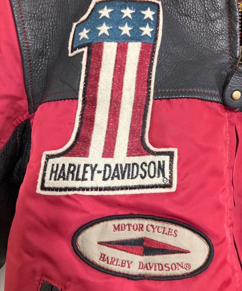 HARLEY-DAVIDSON（ハーレーダビッドソン）HARLEY-DAVIDSON (ハーレーダビッドソン) MA-1ジャケット レッド サイズ:Lの古着・服飾アイテム