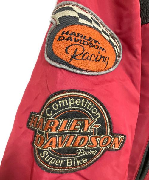 HARLEY-DAVIDSON（ハーレーダビッドソン）HARLEY-DAVIDSON (ハーレーダビッドソン) MA-1ジャケット レッド サイズ:Lの古着・服飾アイテム