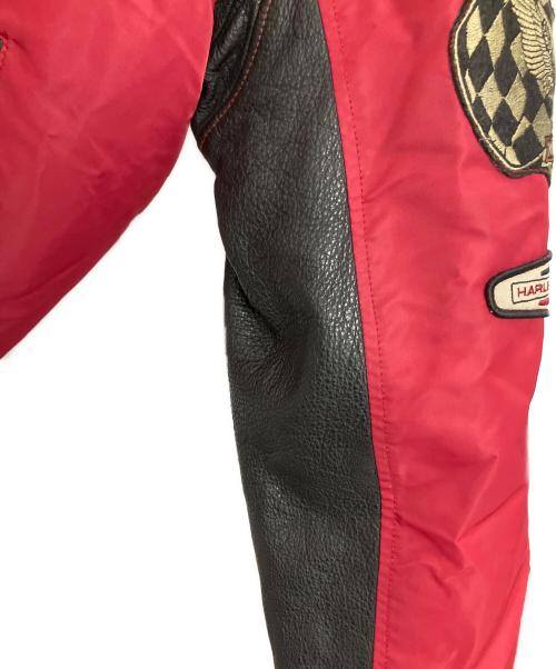 HARLEY-DAVIDSON（ハーレーダビッドソン）HARLEY-DAVIDSON (ハーレーダビッドソン) MA-1ジャケット レッド サイズ:Lの古着・服飾アイテム