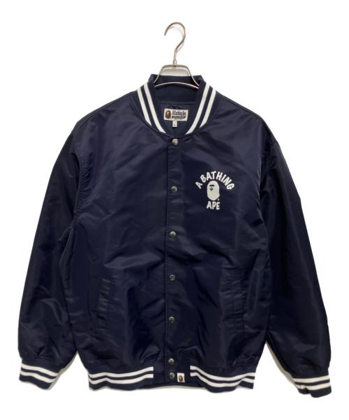 A BATHING APE（アベイシングエイプ）A BATHING APE (ア ベイシング エイプ) スタジャン ネイビー サイズ:XLの古着・服飾アイテム