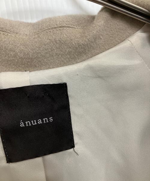 anuans（アニュアンス）anuans (アニュアンス) ウールロングトレンチコート ベージュ サイズ:Freeの古着・服飾アイテム