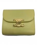 CELINEセリーヌ）の古着「3つ折り財布」｜イエロー