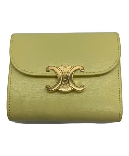 CELINE（セリーヌ）CELINE (セリーヌ) 3つ折り財布 イエローの古着・服飾アイテム
