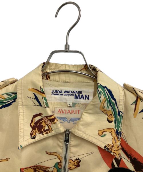 JUNYA WATANABE MAN（ジュンヤワタナベマン）JUNYA WATANABE MAN (ジュンヤワタナベマン) Lewis Leathers (ルイスレザース) ジップブルゾン ベージュ サイズ:Lの古着・服飾アイテム