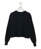 DEUXIEME CLASSEドゥーズィエム クラス）の古着「Washable Wool クルーネック プルオーバー」｜ブラック