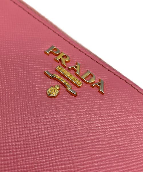 PRADA（プラダ）PRADA (プラダ) L字ファスナー長財布 ピンクの古着・服飾アイテム