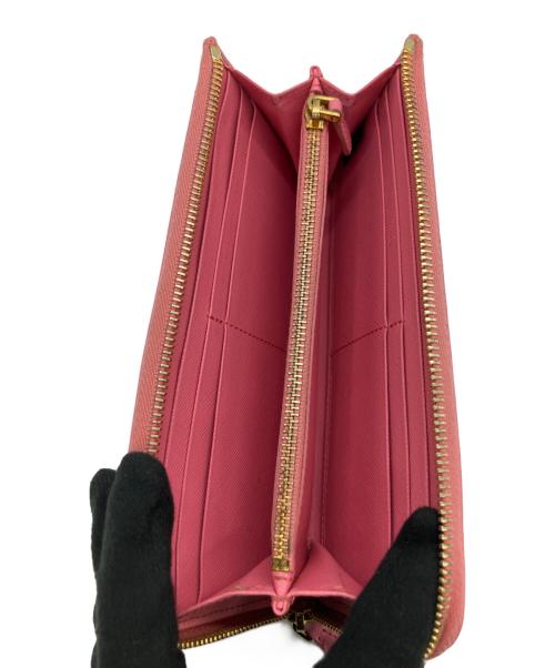 PRADA（プラダ）PRADA (プラダ) L字ファスナー長財布 ピンクの古着・服飾アイテム