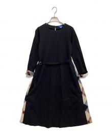 BLUE LABEL CRESTBRIDGE（ブルーレーベルクレストブリッジ）の古着「長袖ワンピース」｜ブラック