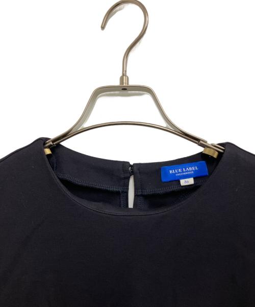 BLUE LABEL CRESTBRIDGE（ブルーレーベルクレストブリッジ）BLUE LABEL CRESTBRIDGE (ブルーレーベルクレストブリッジ) 長袖ワンピース ブラック サイズ:S(36)の古着・服飾アイテム