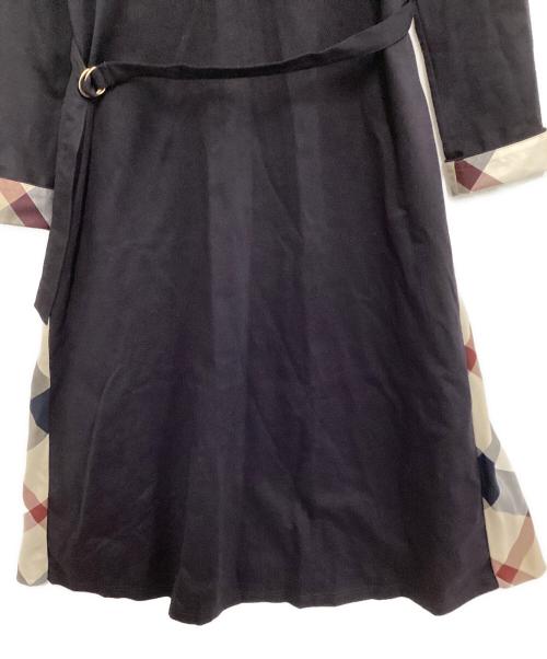 BLUE LABEL CRESTBRIDGE（ブルーレーベルクレストブリッジ）BLUE LABEL CRESTBRIDGE (ブルーレーベルクレストブリッジ) 長袖ワンピース ブラック サイズ:S(36)の古着・服飾アイテム