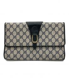 GUCCI（グッチ）の古着「クラッチバッグ」｜ブラック×ホワイト