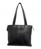 CHANELシャネル）の古着「ロゴトートバッグ」｜ブラック
