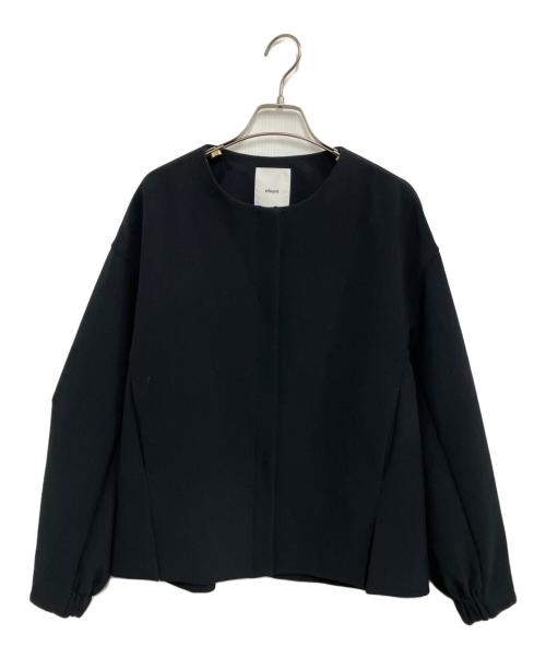 ebure（エブール）EBURE (エブール) ノーカラージャケット ブラック サイズ:Mの古着・服飾アイテム