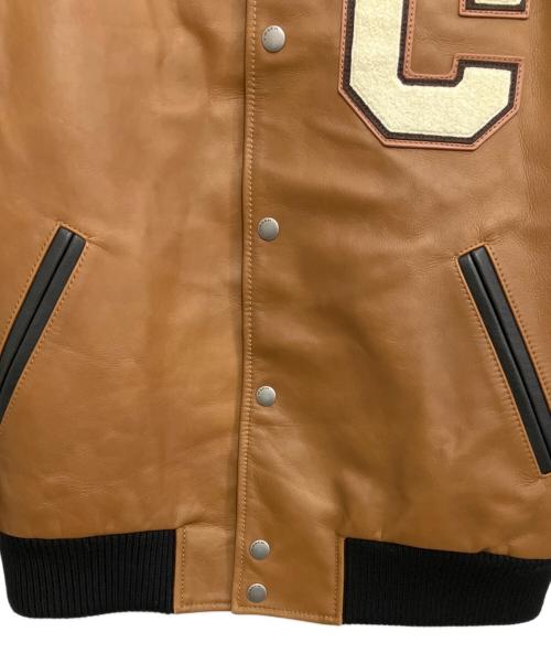 COACH（コーチ）COACH (コーチ) レザー ヴァーシティ ジャケット ブラウン サイズ:Mの古着・服飾アイテム
