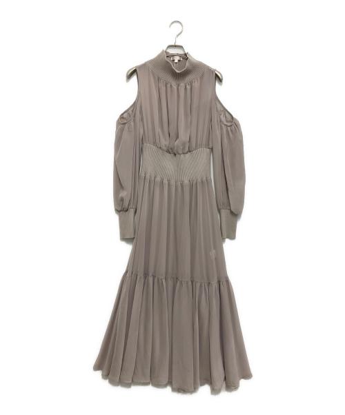 rienda（リエンダ）rienda (リエンダ) knitコンビスリットフレアワンピース サイズ:Sの古着・服飾アイテム