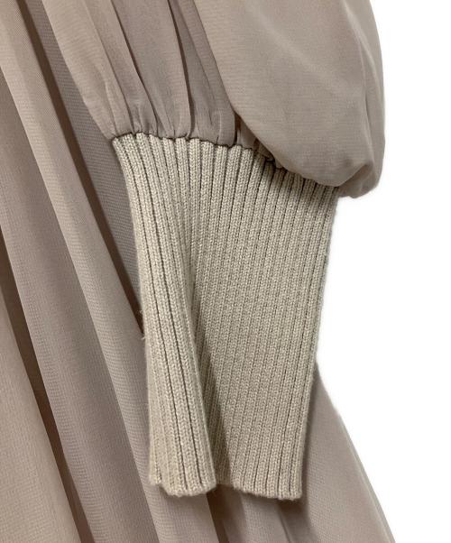 rienda（リエンダ）rienda (リエンダ) knitコンビスリットフレアワンピース サイズ:Sの古着・服飾アイテム