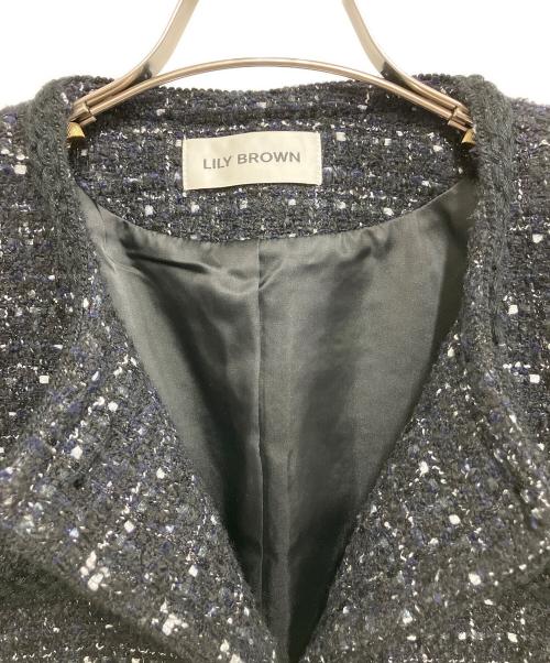 Lily Brown（リリーブラウン）Lily Brown (リリーブラウン) ツイードジャケット ブラック サイズ:Freeの古着・服飾アイテム