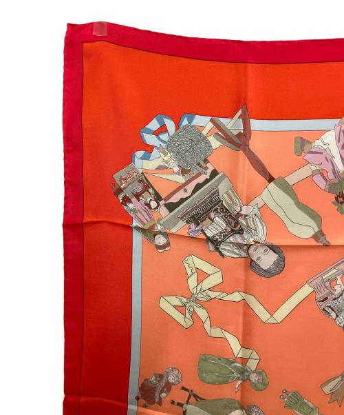 HERMES（エルメス）HERMES (エルメス) シルクスカーフ レッドの古着・服飾アイテム