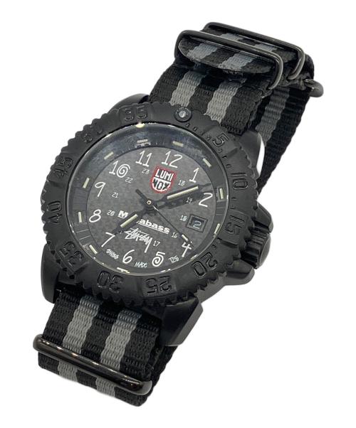 stussy（ステューシー）stussy (ステューシー) LUMINOX (ルミノックス) Megabass (メガバス) 腕時計 ブラックの古着・服飾アイテム
