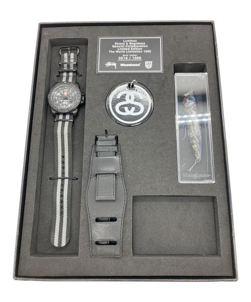 stussy（ステューシー）stussy (ステューシー) LUMINOX (ルミノックス) Megabass (メガバス) 腕時計 ブラックの古着・服飾アイテム