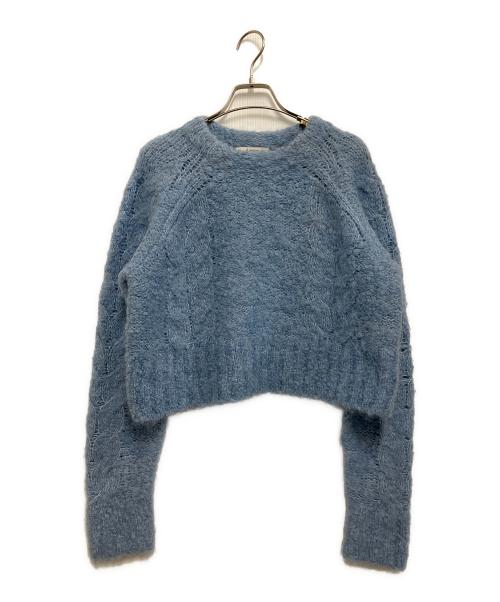 CINOH（チノ）CINOH (チノ) 厚手ニット サックスブルー サイズ:Sの古着・服飾アイテム